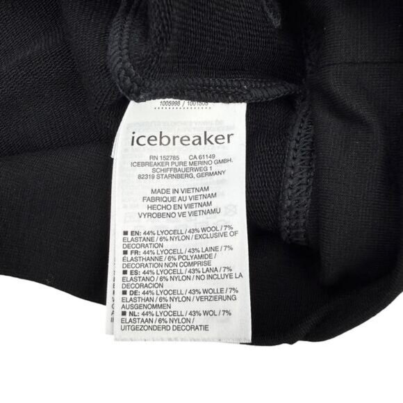 ICEBREAKER Momentum Crew Merino Sweater Women's Size Medium Gray Black - Picture 8 of 9